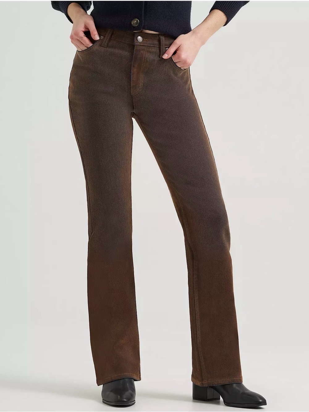 Lee Brown Corduroy Jeans with Contrast Stitching